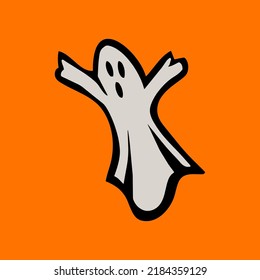 Ghost icon vector for halloween . suitable to place on tshirt, paper, sweater, bag, hat, mug and stickers