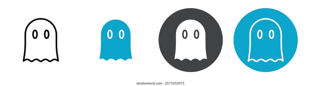 ghost icon Vector illustration in black