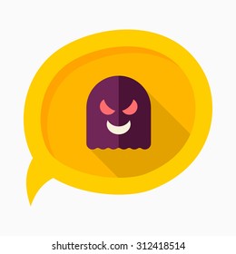 Ghost icon, vector illustration. Flat design style with long shadow,eps10