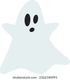 Ghost icon vector illustration for Halloween event celebration. Simple ghost icon that can be used as symbol, sign or decoration. Spirit phantom icon graphic resource for happy Halloween vector design