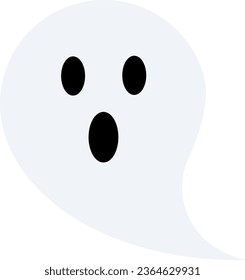 Ghost icon vector illustration for Halloween event celebration. Simple ghost icon that can be used as symbol, sign or decoration. Spirit phantom icon graphic resource for happy Halloween vector design