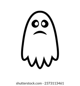 Ghost icon. Vector illustration. Isolated on white.