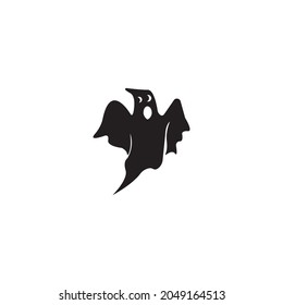 Ghost icon vector illustration logo design,isolated on white background.