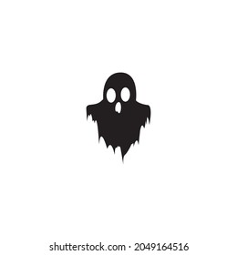 Ghost icon vector illustration logo design,isolated on white background.