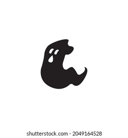 Ghost icon vector illustration logo design,isolated on white background.