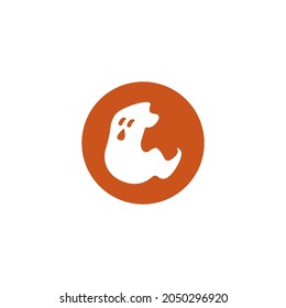 Ghost icon vector illustration logo design template.