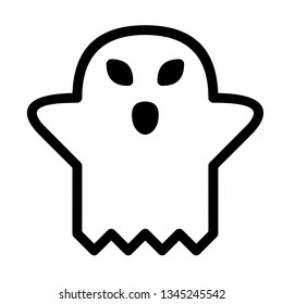 Ghost icon vector illustration. Scary baby ghost  icon