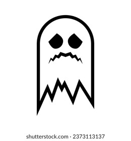 Geistersymbol. Vektorgrafik. Einzeln auf Weiß.