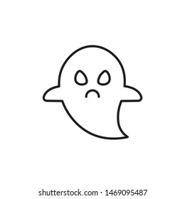 Ghost icon vector on white pattern