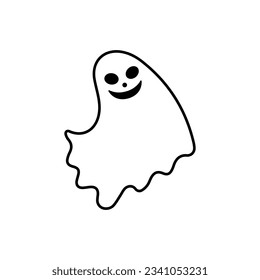 Ghost icon vector. Phantom illustration sign. Specter symbol. Halloween logo. Spirit mark.