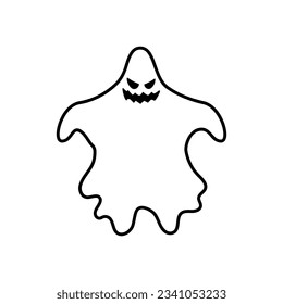 Ghost icon vector. Phantom illustration sign. Specter symbol. Halloween logo. Spirit mark.