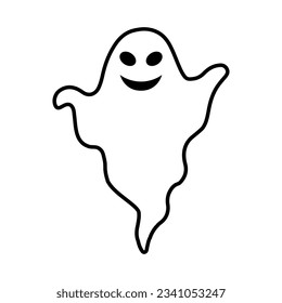 Ghost icon vector. Phantom illustration sign. Specter symbol. Halloween logo. Spirit mark.