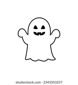 Ghost icon vector. Phantom illustration sign. Specter symbol. Halloween logo. Spirit mark.