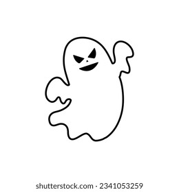 Ghost icon vector. Phantom illustration sign. Specter symbol. Halloween logo. Spirit mark.