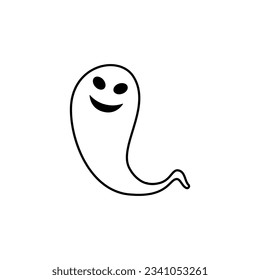 Ghost icon vector. Phantom illustration sign. Specter symbol. Halloween logo. Spirit mark.