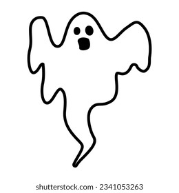 Ghost icon vector. Phantom illustration sign. Specter symbol. Halloween logo. Spirit mark.