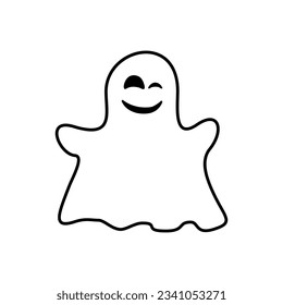 Ghost icon vector. Phantom illustration sign. Specter symbol. Halloween logo. Spirit mark.
