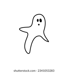Ghost icon vector. Phantom illustration sign. Specter symbol. Halloween logo. Spirit mark.