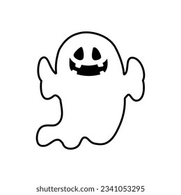 Geistessymbol-Vektorgrafik. Phantom-Illustrationszeichen. Sternzeichen. Halloween-Logo. Spirituosenmarke.