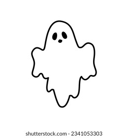 Ghost icon vector. Phantom illustration sign. Specter symbol. Halloween logo. Spirit mark.