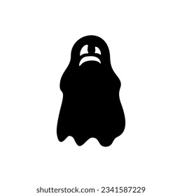 Vector de icono fantasma. Signo de ilustración fantasma. Símbolo de espectador. Logo de Halloween. Marca espiritual.