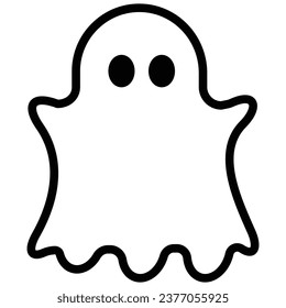 Ghost icon with white background vector stock illustration