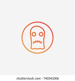 Ghost icon.gradient illustration isolated vector sign symbol