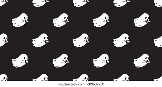 Ghost icons, Halloween seamless pattern wallpaper background