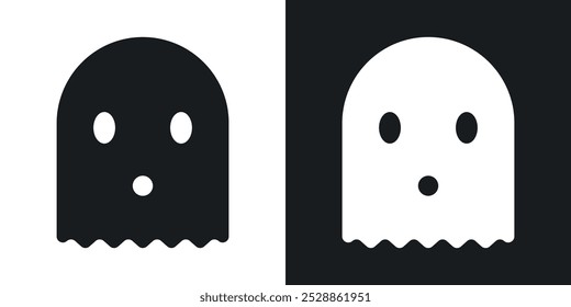 Ghost icons. solid style vector