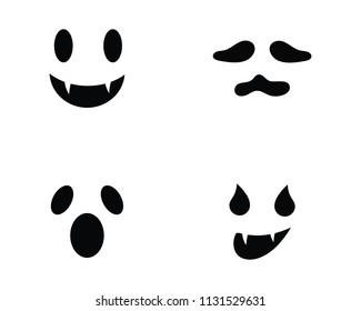 Ghost icons Vector illustration of flat design characters