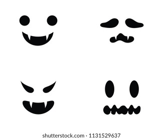 Ghost icons Vector illustration of flat design characters