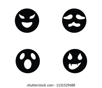 Ghost icons Vector illustration of flat design characters