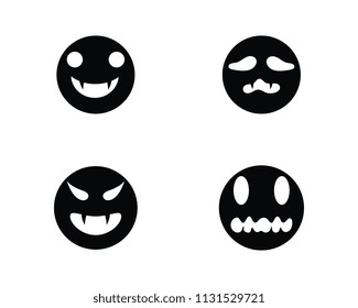 Ghost icons Vector illustration of flat design characters