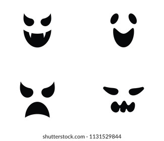 Ghost icons Vector illustration of flat design characters