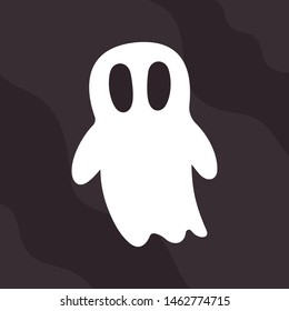 Ghost Illustration for Halloween. Halloween Elements Editable for flyer or invitation card. Cute Illustration. Vector EPS 10.