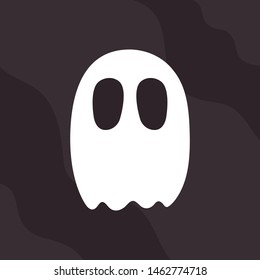 Ghost Illustration for Halloween. Halloween Elements Editable for flyer or invitation card. Cute Illustration. Vector EPS 10.