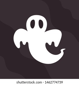 Ghost Illustration for Halloween. Halloween Elements Editable for flyer or invitation card. Cute Illustration. Vector EPS 10.
