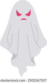 Ghost Illustration Icon for Halloween and Supernatural Themes