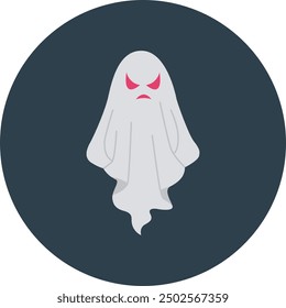 Ghost Illustration Icon for Halloween and Supernatural Themes