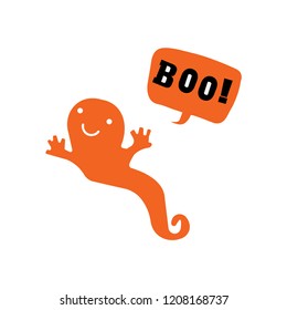 ghost illustration. Linear style sign for mobile concept and web design. ghost symbol logo illustration. vector graphics - Vector. Boo symbol.
