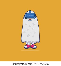 Ghost illustration Metaverse creative design 2022