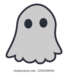 Ghost illustration is suitable for adding to designs with ghost, halloween or horror themes.