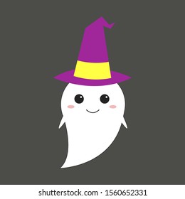 Ghost, illustration, vector on white background.