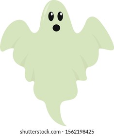 Fantasma, ilustración, vector sobre fondo blanco.