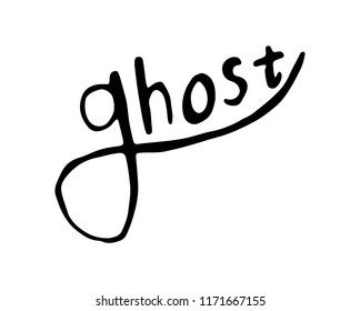 Ghost inscription hand draw