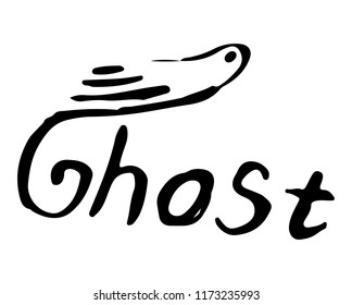 Ghost inscription hand draw