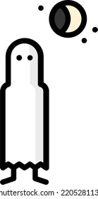 ghost isolated design element stock illustration. Vector on a white background