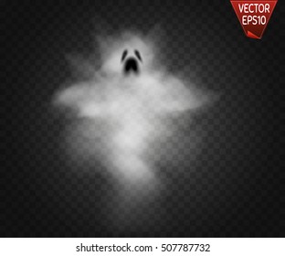 Ghost isolated on transparent background. Vector illustration.