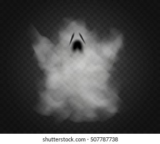 Ghost isolated on transparent background. Vector illustration.
