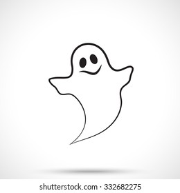 Ghost isolated on white background
